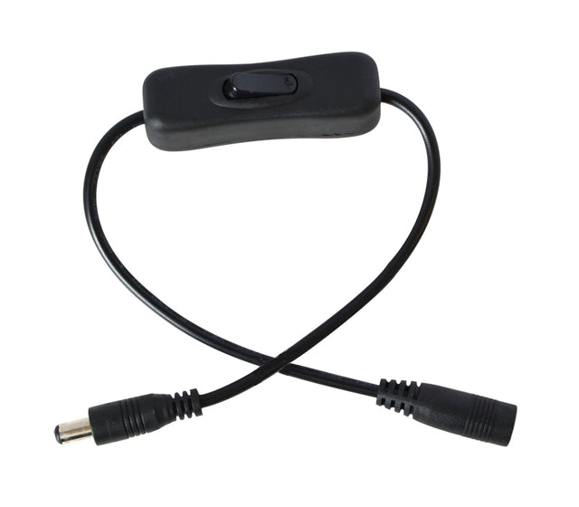 Kabel pro LED pásek s vypínačem a konektory 5,5 x 2,1mm, 2x 15cm