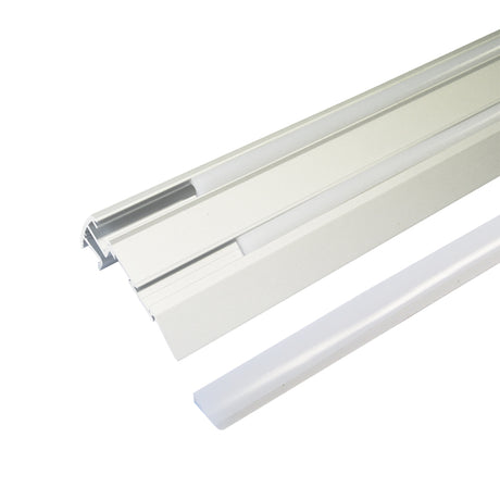 AL profil Stair pro LED pásky, s plexi, 1m