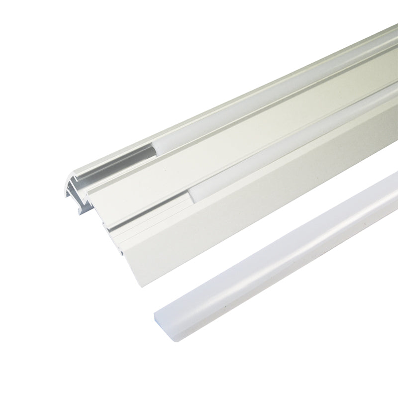 AL profil Stair pro LED pásky, s plexi, 2m