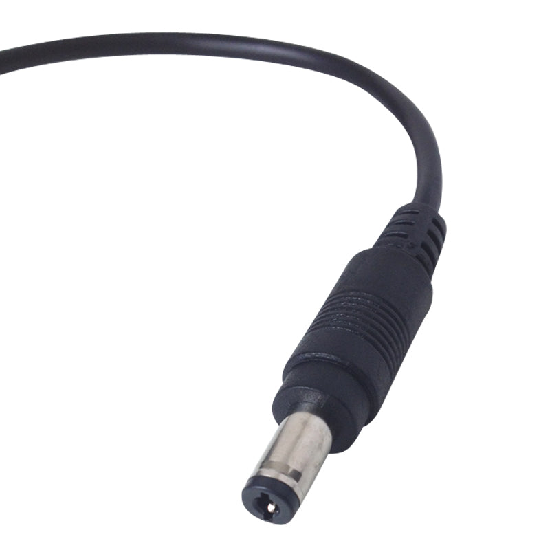 Kabel pro LED pásek napájecí 10mm 5050 s konektory, 2p + DC 5,5x2,1mm vidlice, 15 cm