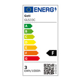 LED pásek s USB GETI GLS33C, 90 cm, studená bílá