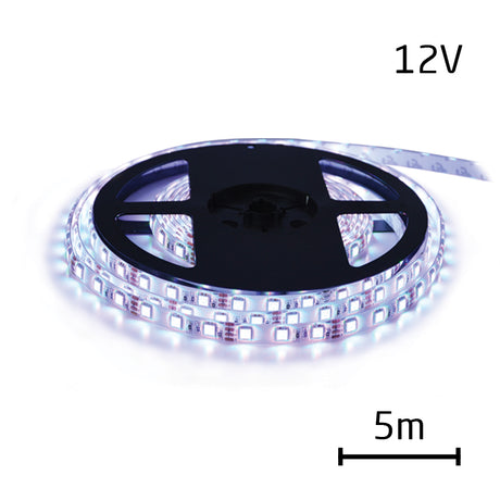 LED pásek 12V 3528 120LED/m IP65 max. 9.6W/m bílá studená (cívka 5m) GETI