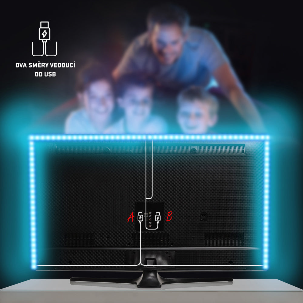 LED pásek pro TV 30LED RGB RETLUX RLS 102 USB