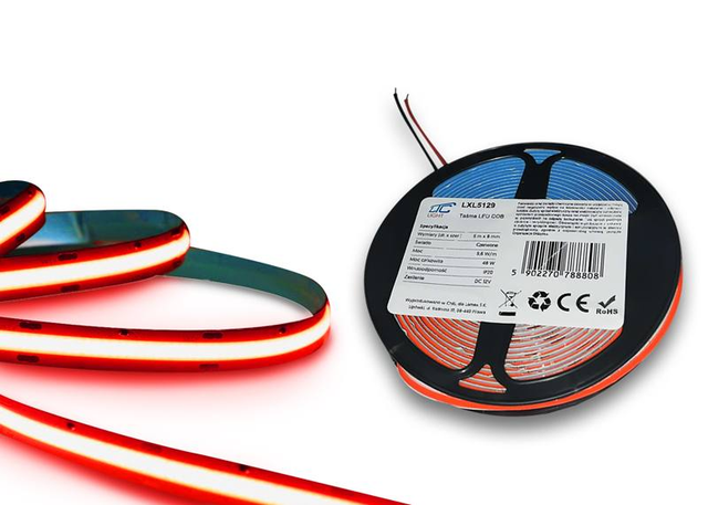 LED pásek 12V IP20 48W červená 5m LTC LXL5129