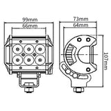 Světlo na pracovní stroje LED T786, 10-30V/18W