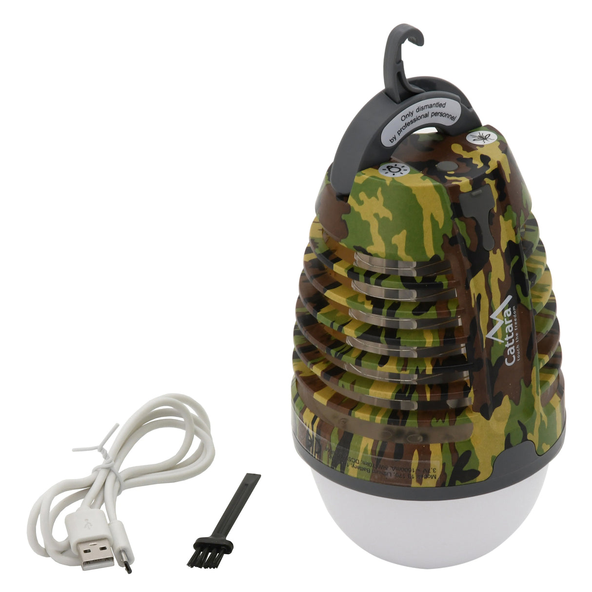 Svítilna CATTARA 13179  PEAR ARMY s lapačem hmyzu, nabíjecí