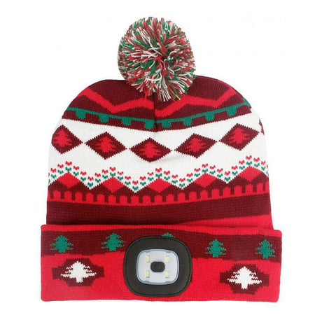 Čepice s čelovkou STREND PRO 3133738 X-mas nabíjecí