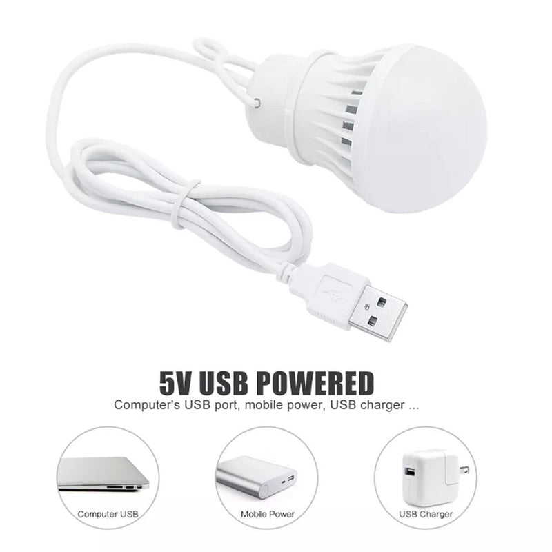 Žárovka USB bílá 5W