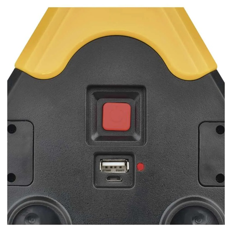 LED varovný trojúhelník, nabíjecí, COB LED+červená LED EMOS P45010