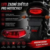 Zadní LED světlo pro motocokly STU 96MO016 12V