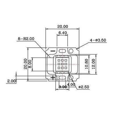 Čip Epistar 10W, 6000K
