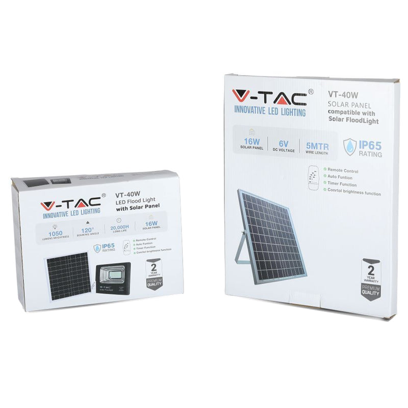Svítidlo solární V-TAC VT-40W 16W 4000K
