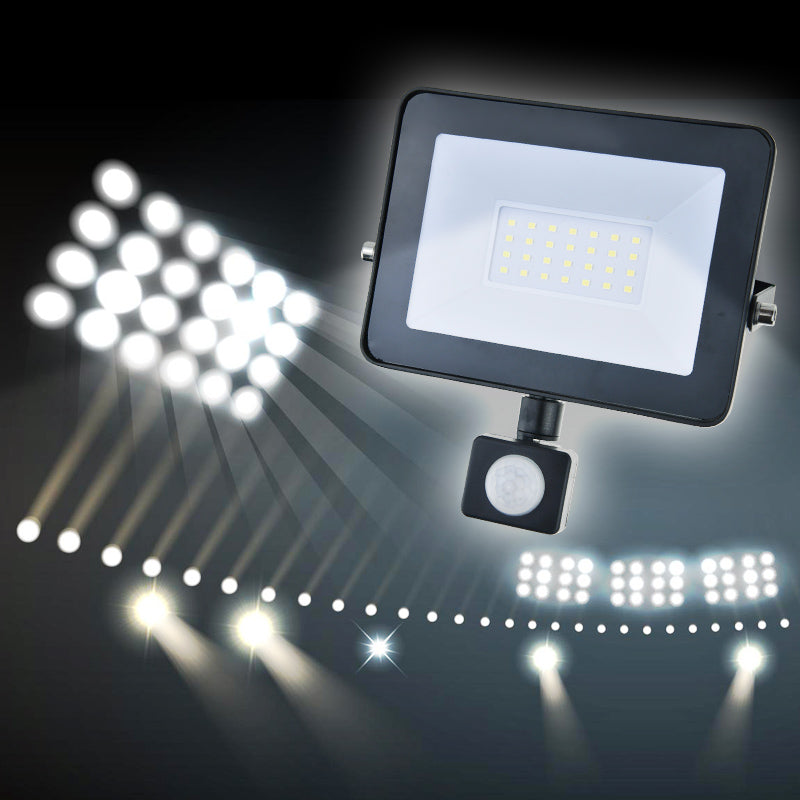 LED reflektor GETI GLF30P 30W s PIR čidlem