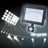 LED reflektor GETI GLF30P 30W s PIR čidlem