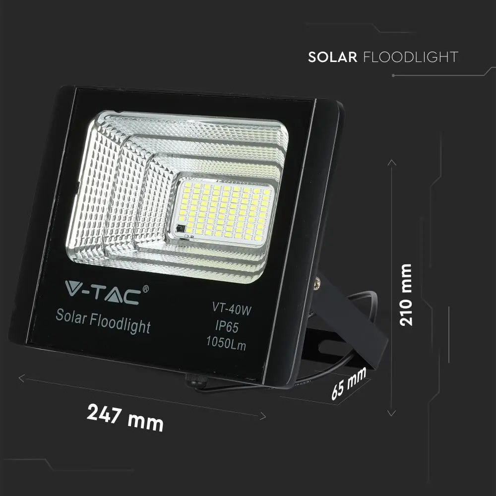 Svítidlo solární V-TAC VT-40W 16W 6000K