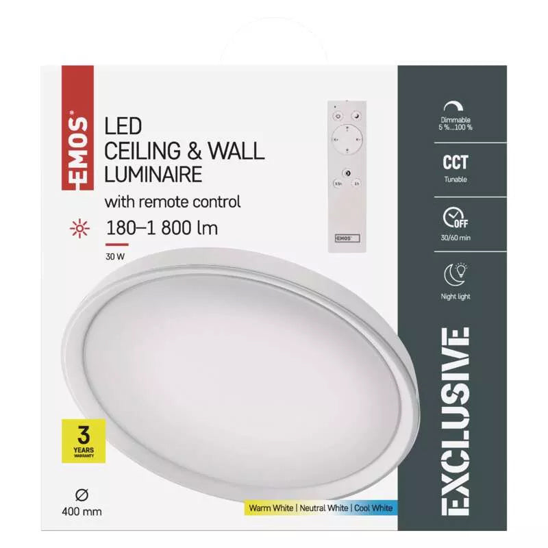 Svítidlo stropní EMOS ZM5168 ILVI 30W přisazené