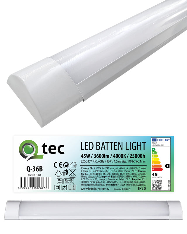 Svítidlo pod linku QTEC Q-36B 45W LED BATTEN LIGHT