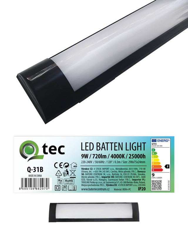 Svítidlo pod linku QTEC Q-31B 9W LED BATTEN LIGHT