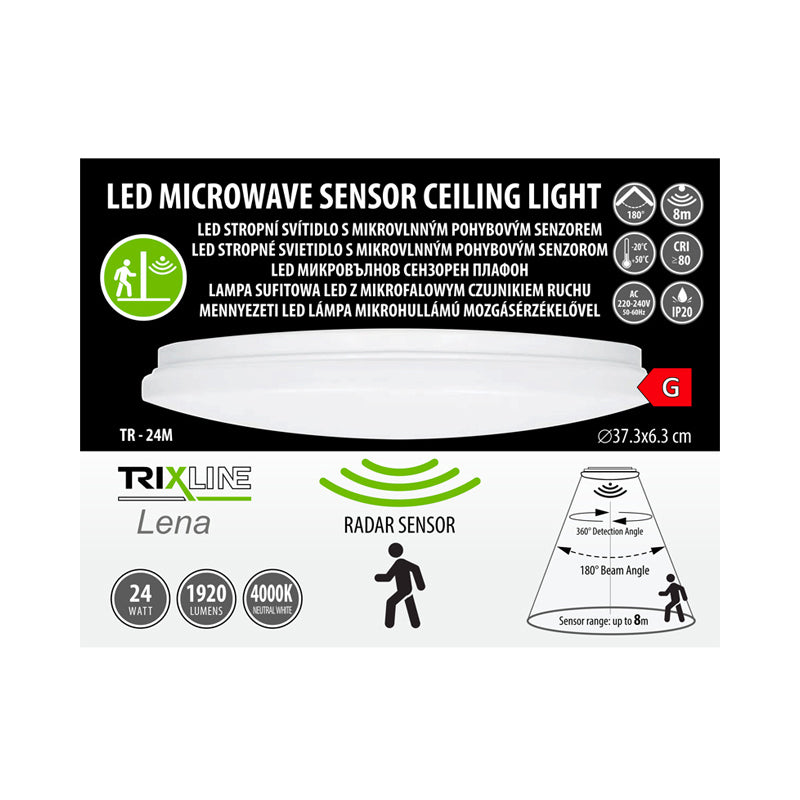 Svítidlo stropní TRIXLINE TR-24M Lena 24W PIR