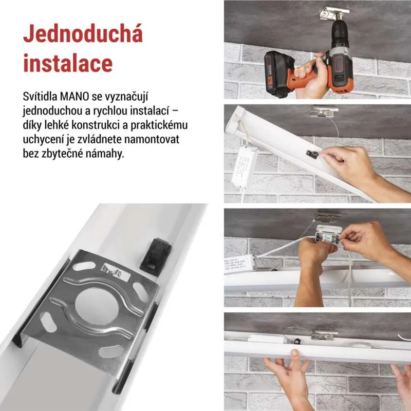 Svítidlo liniové LED EMOS ZAB911 Mano 20W