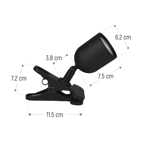 Lampa na klip DPM R3T-4W-B 4W