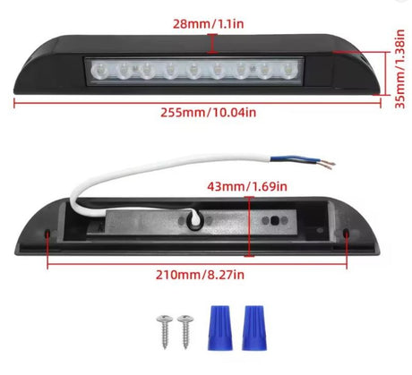 LED světlo 12-24V do karavanu nebo lodě bílé, délka 255mm