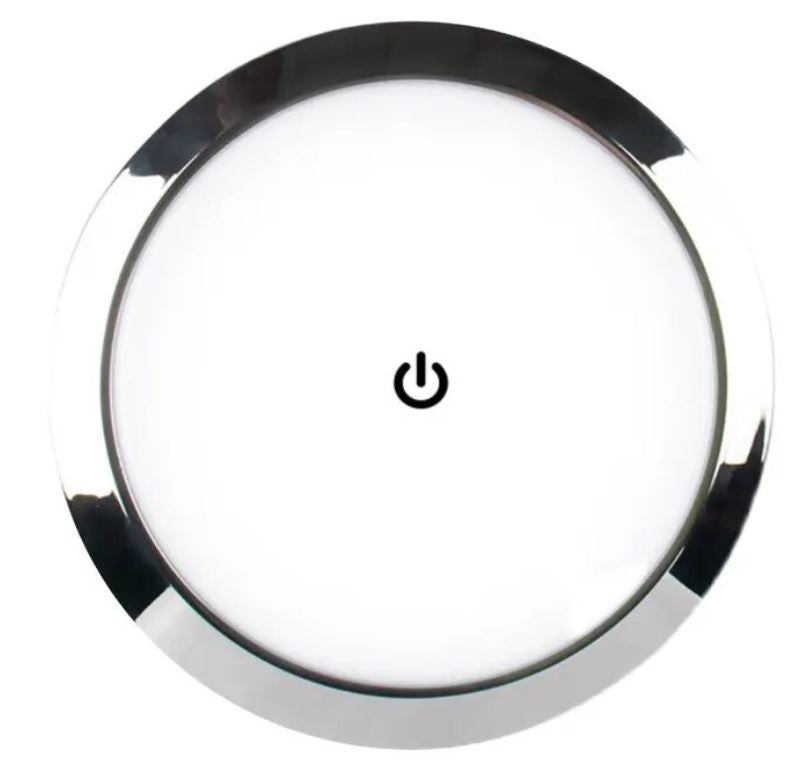 LED podhledové světlo do karavanu s dotykovým vypínačem, 12-24V - 18cm