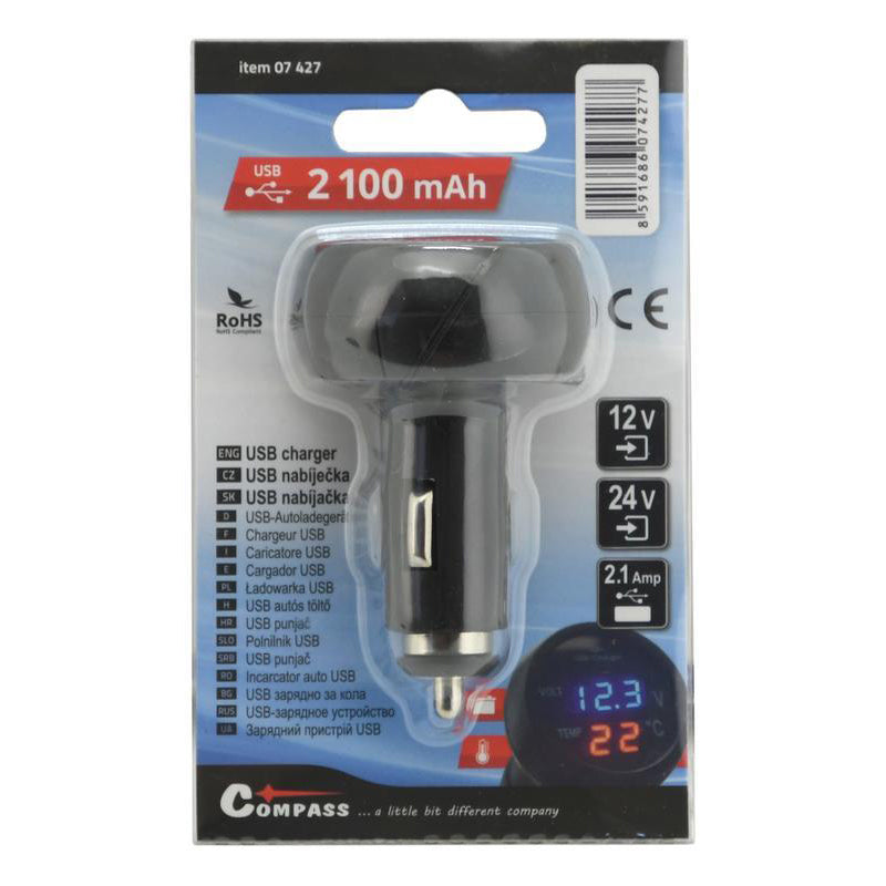Adaptér COMPASS 07427 USB 12V/24V