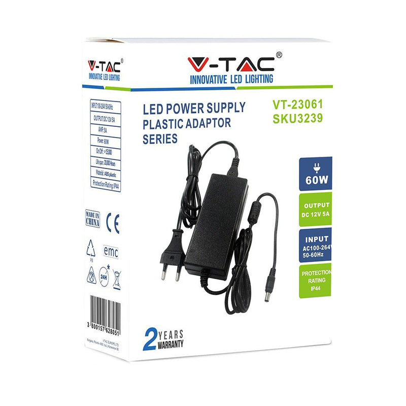 Adaptér napájecí 12V 5000mA V-TAC VT-23061