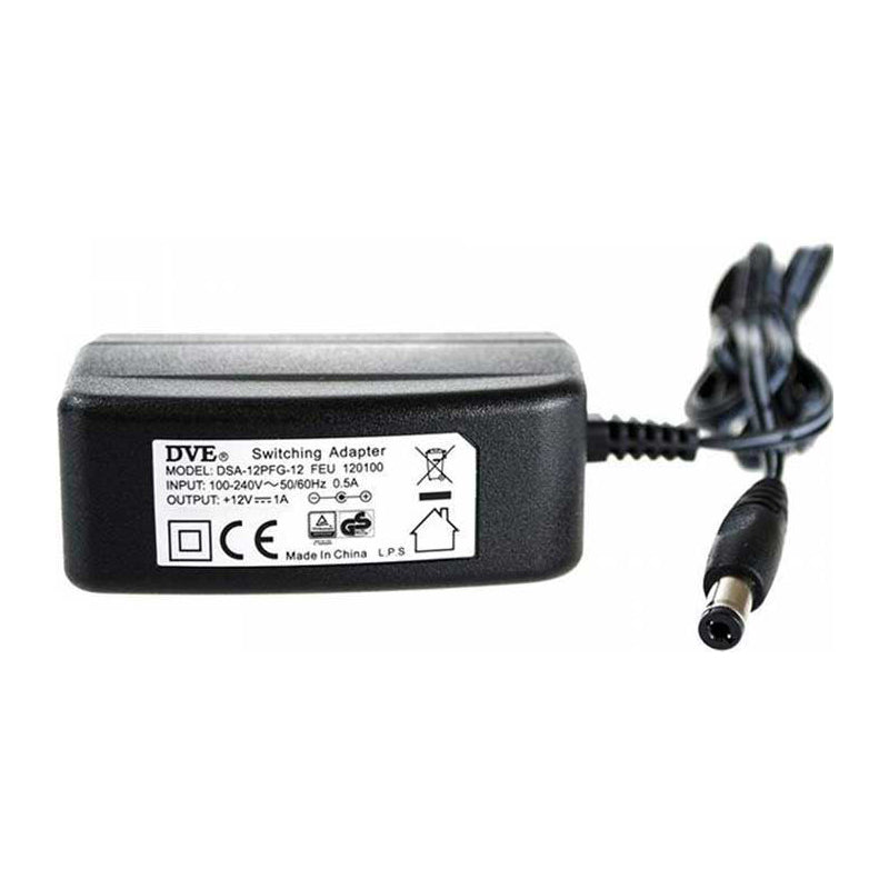 Adaptér napájecí 12V 1000mA DVE DSA-12PFG-12 (5,5x2,1mm)