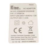 Adaptér napájecí 12V 2500mA Ktec KSAS0361200250HE (5,5x2,5mm)