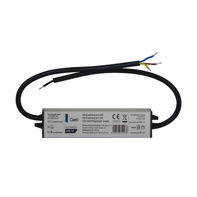 Zdroj spínaný pro LED 12V/ 12W  GETI LPV-12