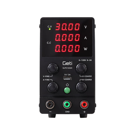 Zdroj laboratorní GETI GLPS1203H  0-120V/ 0-3A