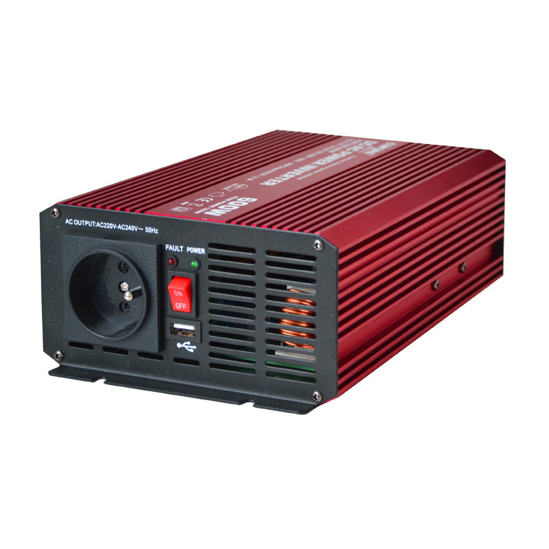 Měnič napětí CARSPA P600 12V/230V 600W čistá sinusovka USB