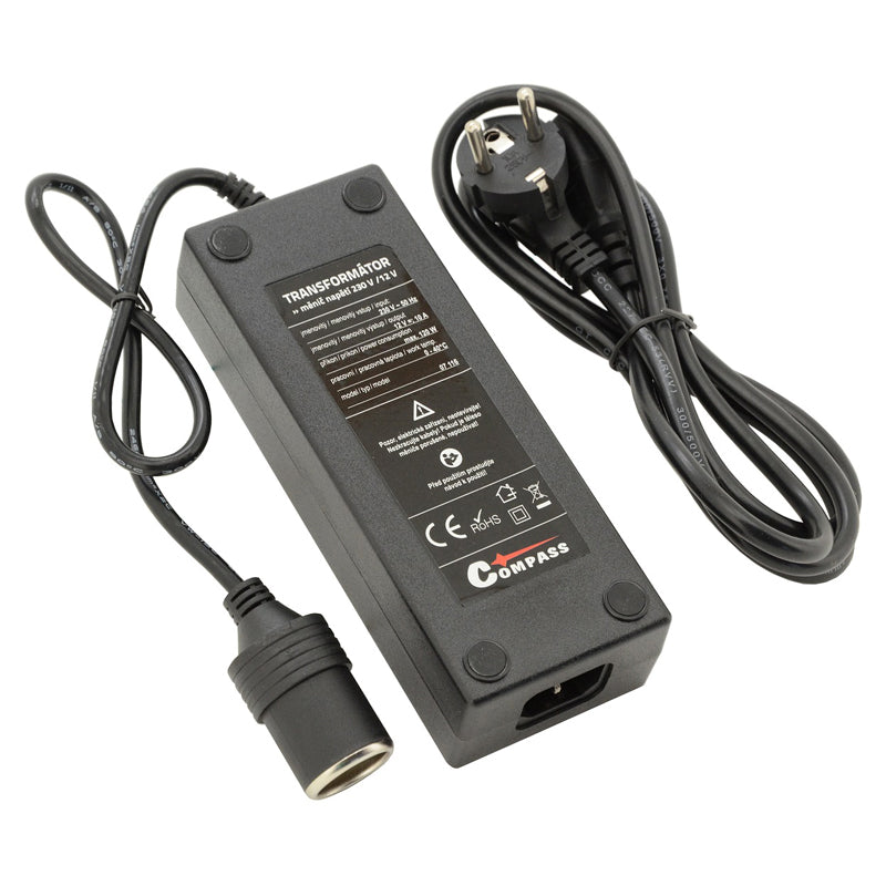 Měnič napětí COMPASS 07116 230/12V 10Amp pro autochladničky