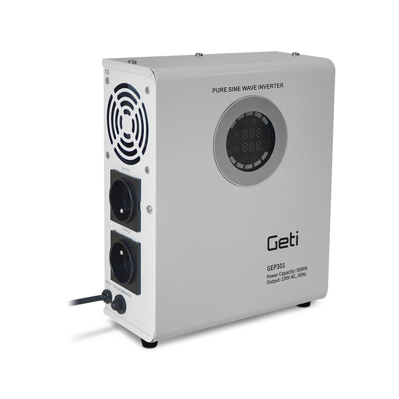 Zdroj záložní GETI GEP301 sinus 300W nástěnný (500VA)