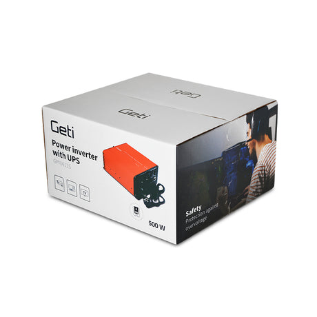 Měnič napětí GETI GPIU 612S 12V/230V 600W