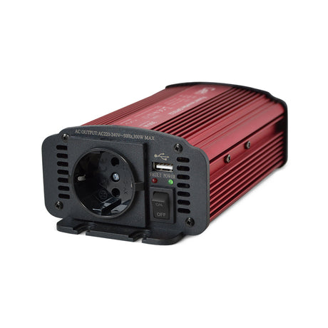 Měnič napětí GETI GPI  312 12V/230V 300W USB Schuko