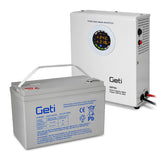 Zdroj záložní GETI GEP501 sinus 500W nástěnný + baterie 100Ah