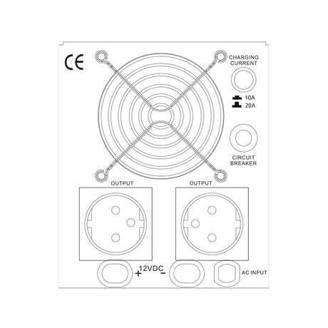Zdroj záložní GETI GEP700 sinus 700W (1000VA)
