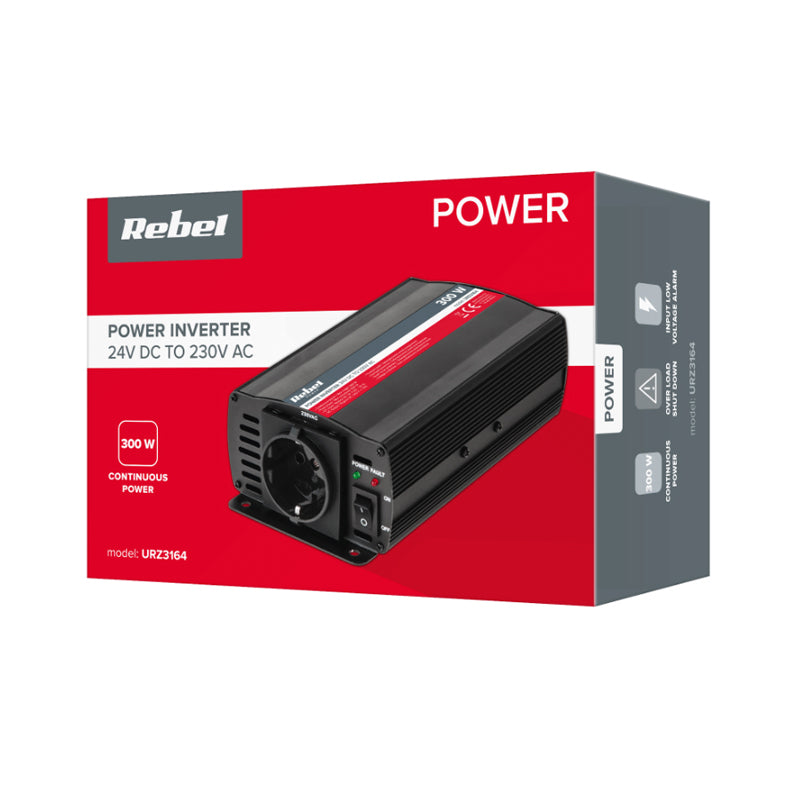 Měnič napětí REBEL URZ3164 24V/230V 300W