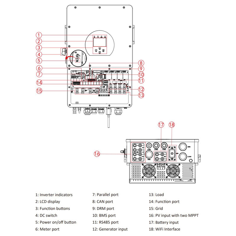 Střídač hybridní DEYE SUN-20K-SG01HP3-EU-AM2, 20kW, 3F, HV