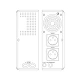 Zdroj záložní GETI GEP501LF sinus 500W nástěnný (800VA)