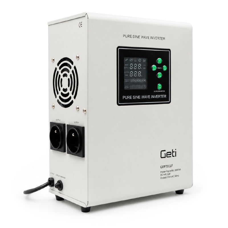 Zdroj záložní GETI GEP701LF sinus 700W nástěnný (1000VA)