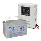 Zdroj záložní GETI GEP501LF sinus 500W nástěnný + baterie 100Ah