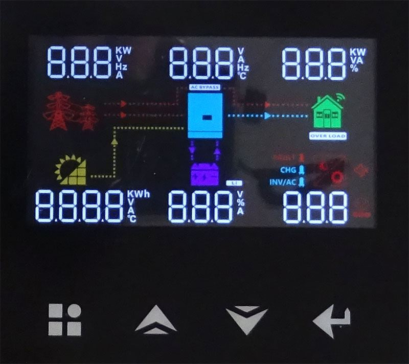 Měnič napětí hybridní CARSPA MKS4.2K, DC/AC 24V/4200W, reg.MPPT