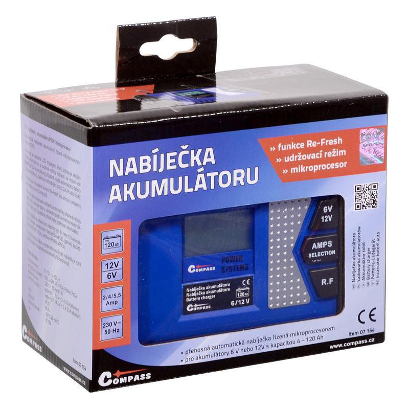 Nabíječka akumulátorů COMPASS 07154 PROFI 6/12V
