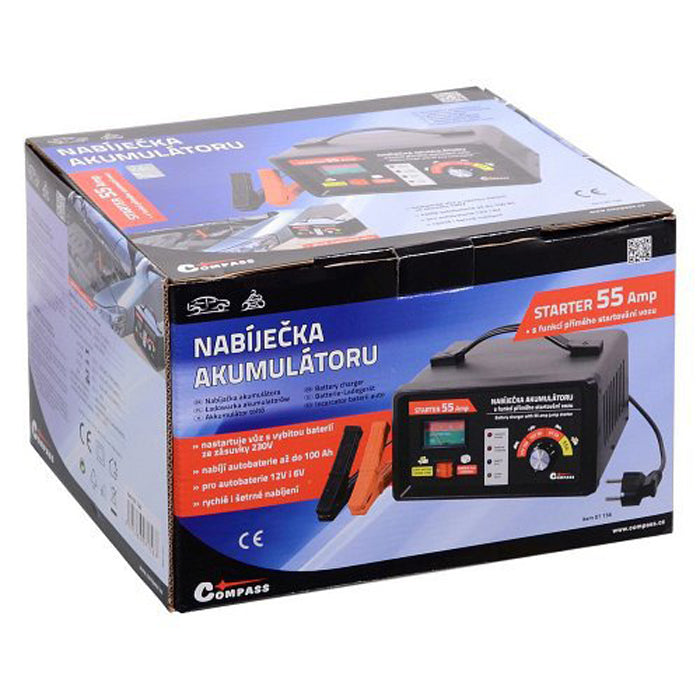 Nabíječka akumulátorů COMPASS 07156 6/12V 2/10/55A
