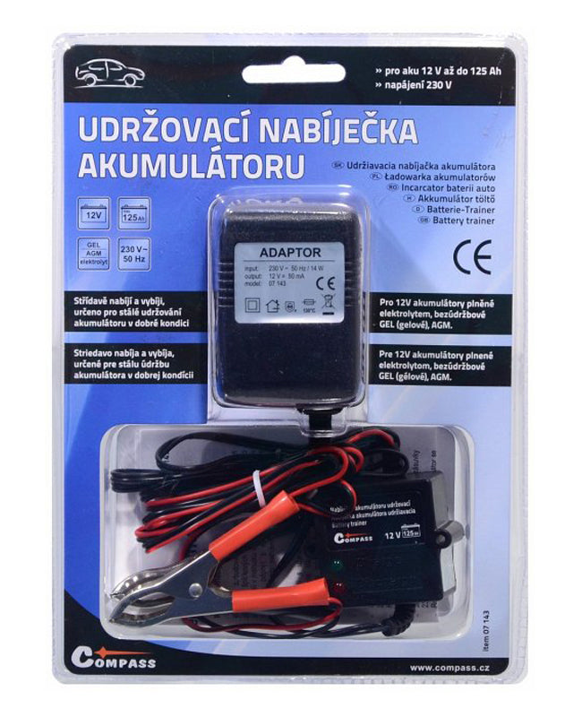 Nabíječka akumulátorů udržovací COMPASS 07143 12V 260mA