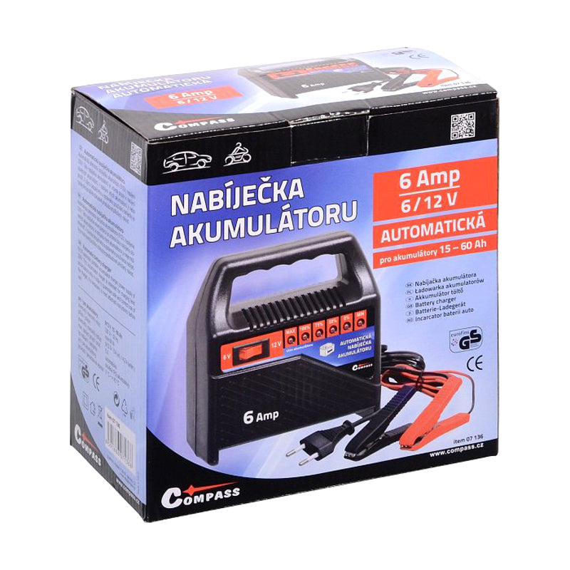 Nabíječka akumulátorů COMPASS 07136 6/12V 6A